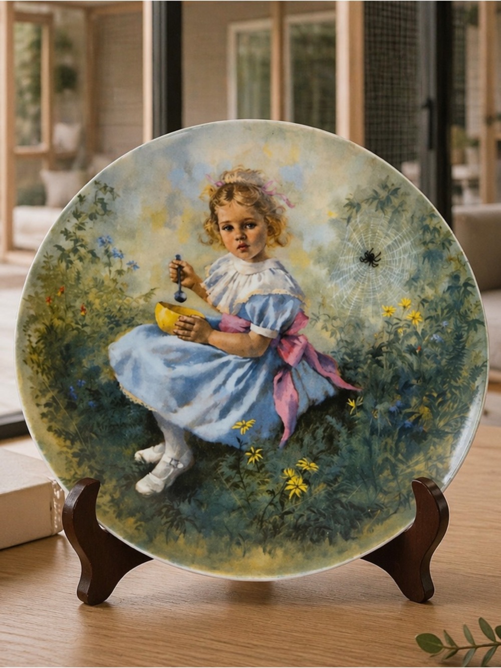 Little Miss Muffet Collector Plate 1981 John McClelland Mother Goose 3rd Issue